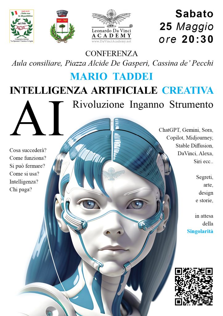 25 Maggio: Intelligenza artificiale creativa, conferenza di Mario Taddei